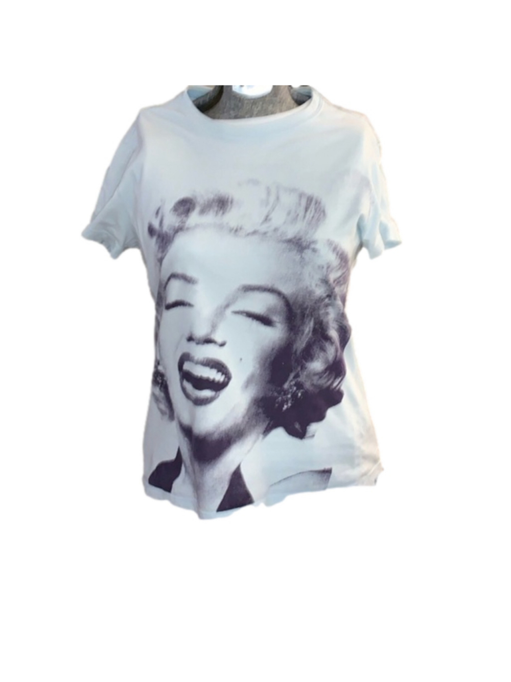 Marilyn Monroe Graphic Tee Light Blue Large